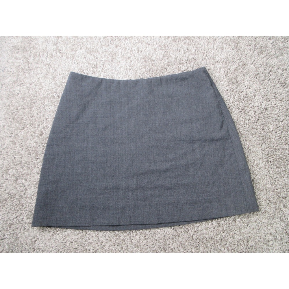 Vintage 90s Bebe Gray Mini Skirt Size 8 Made in USA Charcoal A-Line Retro Y2K
